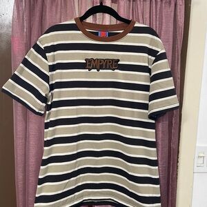 Empyre Striped T-Shirt w/ Embroidered Patch